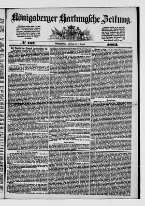 Königsberger Hartungsche Zeitung on Aug 7, 1863