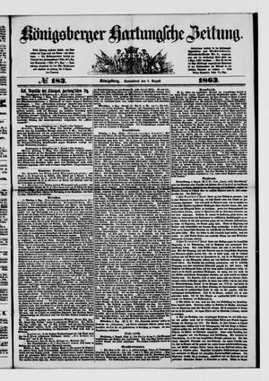 Königsberger Hartungsche Zeitung vom 08.08.1863