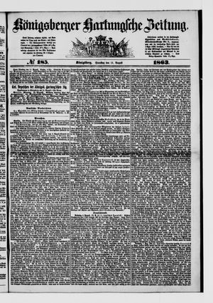 Königsberger Hartungsche Zeitung vom 11.08.1863