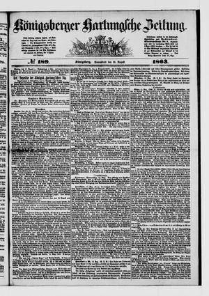 Königsberger Hartungsche Zeitung on Aug 15, 1863