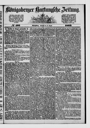 Königsberger Hartungsche Zeitung vom 19.08.1863