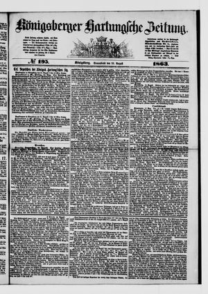Königsberger Hartungsche Zeitung vom 22.08.1863