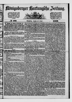 Königsberger Hartungsche Zeitung on Aug 25, 1863