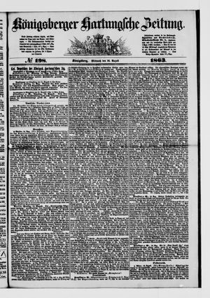 Königsberger Hartungsche Zeitung vom 26.08.1863