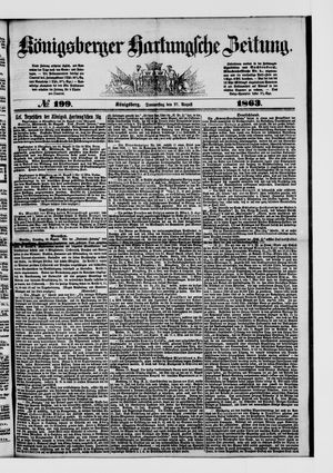 Königsberger Hartungsche Zeitung vom 27.08.1863