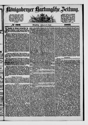 Königsberger Hartungsche Zeitung vom 28.08.1863