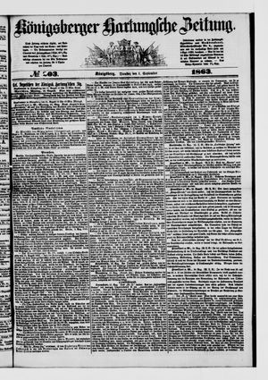 Königsberger Hartungsche Zeitung vom 01.09.1863