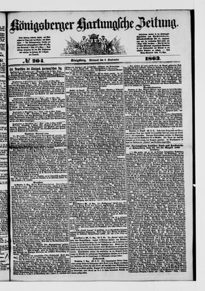 Königsberger Hartungsche Zeitung on Sep 2, 1863