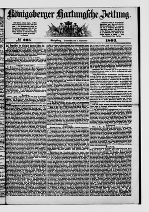 Königsberger Hartungsche Zeitung vom 03.09.1863