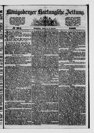 Königsberger Hartungsche Zeitung on Sep 25, 1863