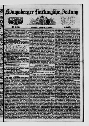 Königsberger Hartungsche Zeitung vom 27.09.1863