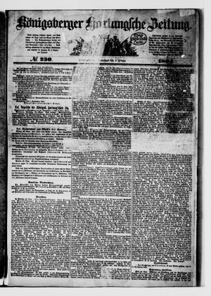 Königsberger Hartungsche Zeitung vom 01.10.1864