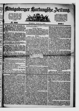 Königsberger Hartungsche Zeitung vom 02.10.1864