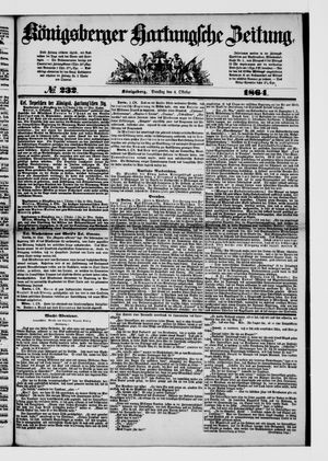Königsberger Hartungsche Zeitung vom 04.10.1864