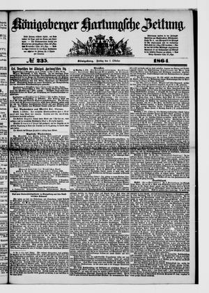 Königsberger Hartungsche Zeitung on Oct 7, 1864
