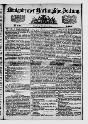 Königsberger Hartungsche Zeitung vom 19.10.1864