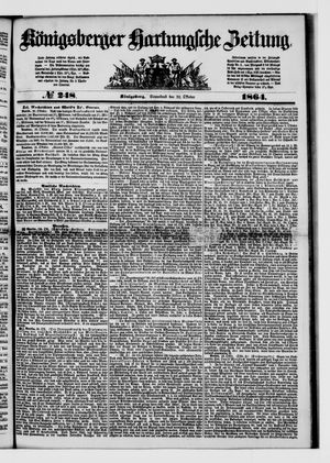 Königsberger Hartungsche Zeitung on Oct 22, 1864