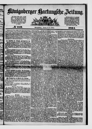 Königsberger Hartungsche Zeitung vom 23.10.1864