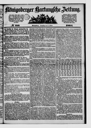 Königsberger Hartungsche Zeitung on Oct 27, 1864