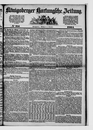 Königsberger Hartungsche Zeitung vom 02.11.1864