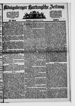 Königsberger Hartungsche Zeitung vom 10.11.1864