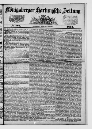 Königsberger Hartungsche Zeitung on Nov 11, 1864