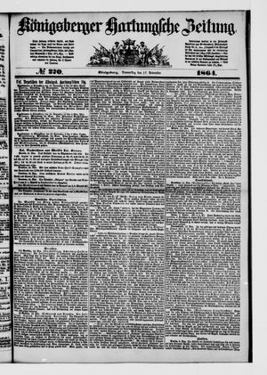 Königsberger Hartungsche Zeitung on Nov 17, 1864