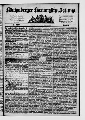 Königsberger Hartungsche Zeitung on Nov 19, 1864