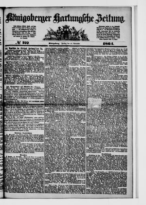 Königsberger Hartungsche Zeitung vom 25.11.1864