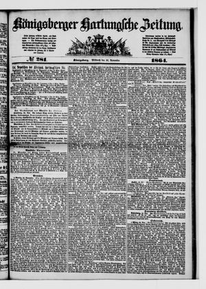 Königsberger Hartungsche Zeitung vom 30.11.1864