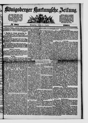 Königsberger Hartungsche Zeitung on Dec 4, 1864