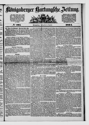 Königsberger Hartungsche Zeitung vom 16.12.1864