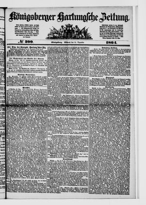 Königsberger Hartungsche Zeitung vom 21.12.1864
