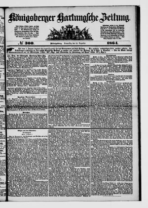 Königsberger Hartungsche Zeitung vom 22.12.1864