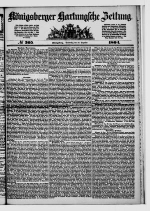 Königsberger Hartungsche Zeitung vom 29.12.1864