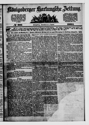 Königsberger Hartungsche Zeitung vom 31.12.1864