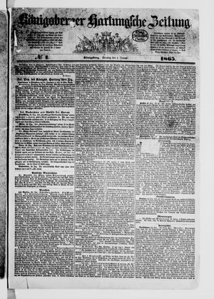Königsberger Hartungsche Zeitung vom 01.01.1865