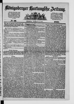 Königsberger Hartungsche Zeitung vom 12.01.1865