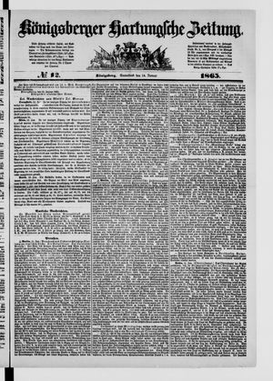 Königsberger Hartungsche Zeitung on Jan 14, 1865