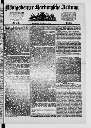 Königsberger Hartungsche Zeitung on Jan 15, 1865