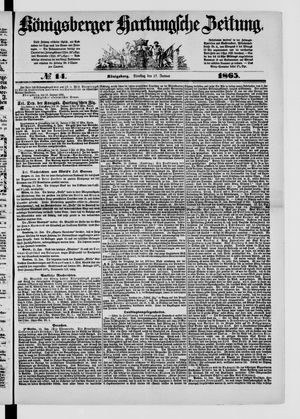 Königsberger Hartungsche Zeitung vom 17.01.1865