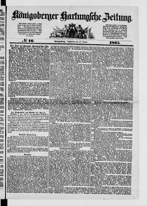 Königsberger Hartungsche Zeitung on Jan 19, 1865