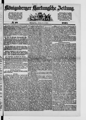Königsberger Hartungsche Zeitung on Jan 22, 1865