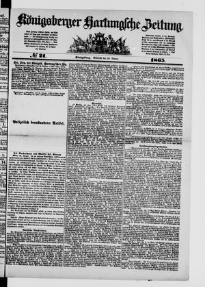 Königsberger Hartungsche Zeitung vom 25.01.1865