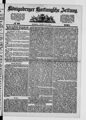 Königsberger Hartungsche Zeitung vom 26.01.1865
