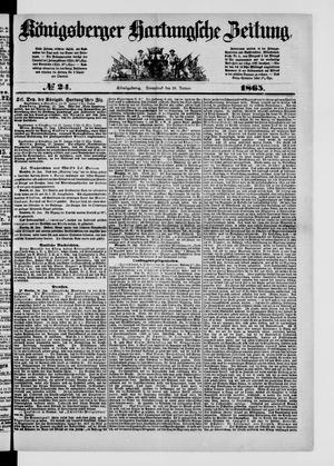 Königsberger Hartungsche Zeitung vom 28.01.1865
