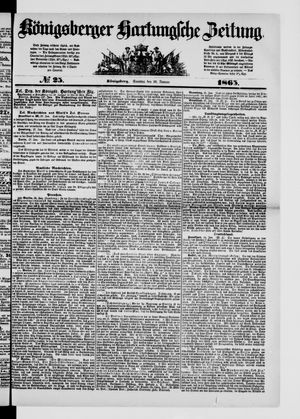 Königsberger Hartungsche Zeitung vom 29.01.1865