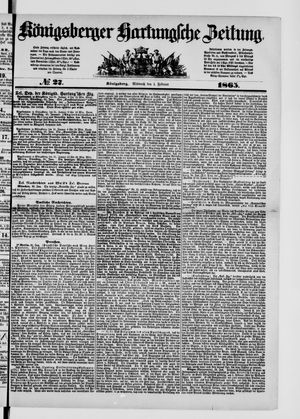 Königsberger Hartungsche Zeitung vom 01.02.1865