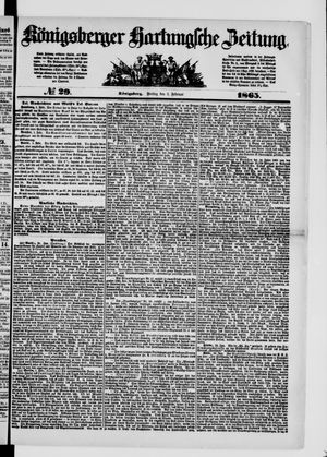 Königsberger Hartungsche Zeitung vom 03.02.1865