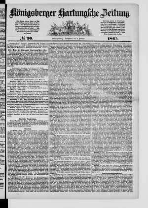 Königsberger Hartungsche Zeitung vom 04.02.1865